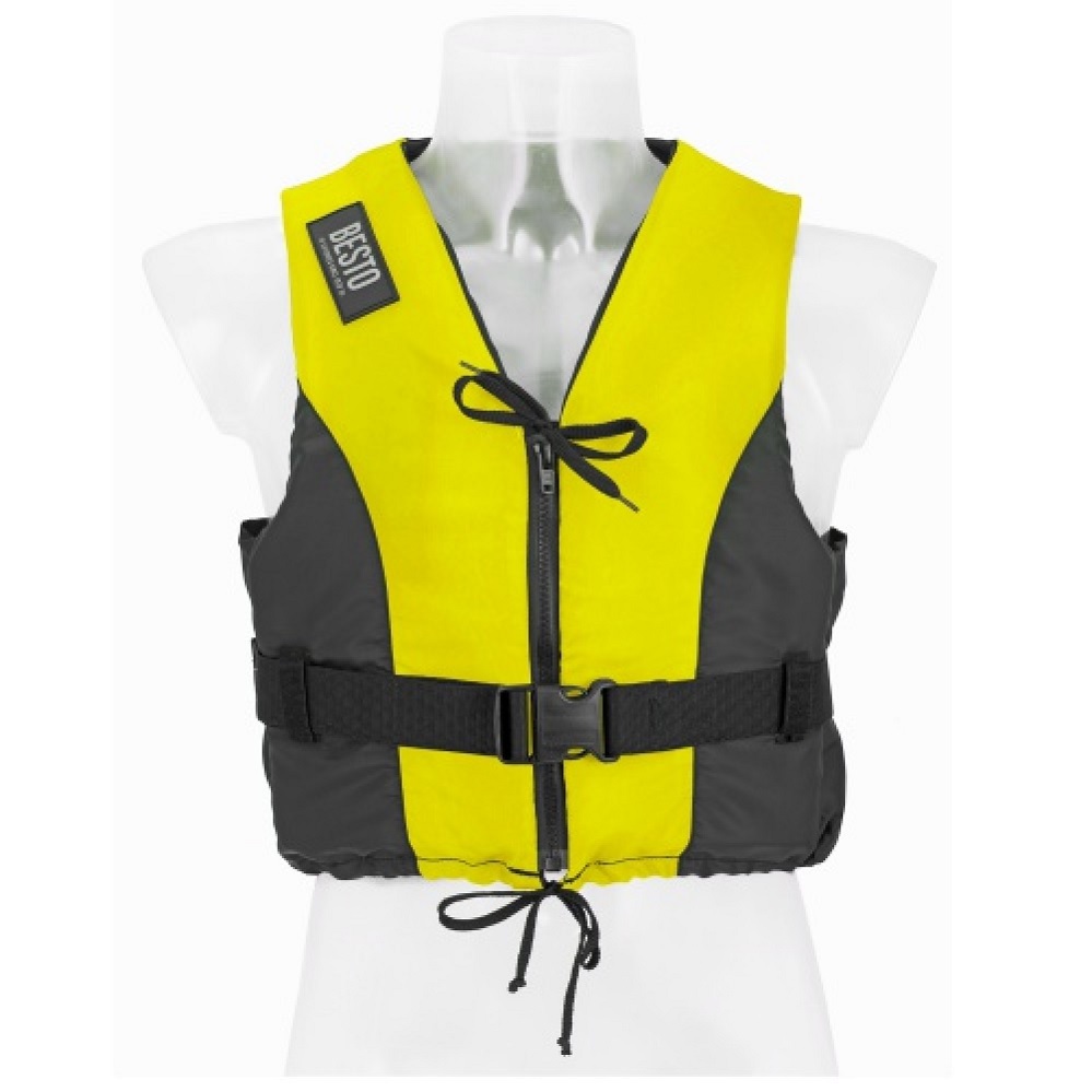 Besto dinghy mit zipper 50N schwimmweste gelbl/schwarz foto 1