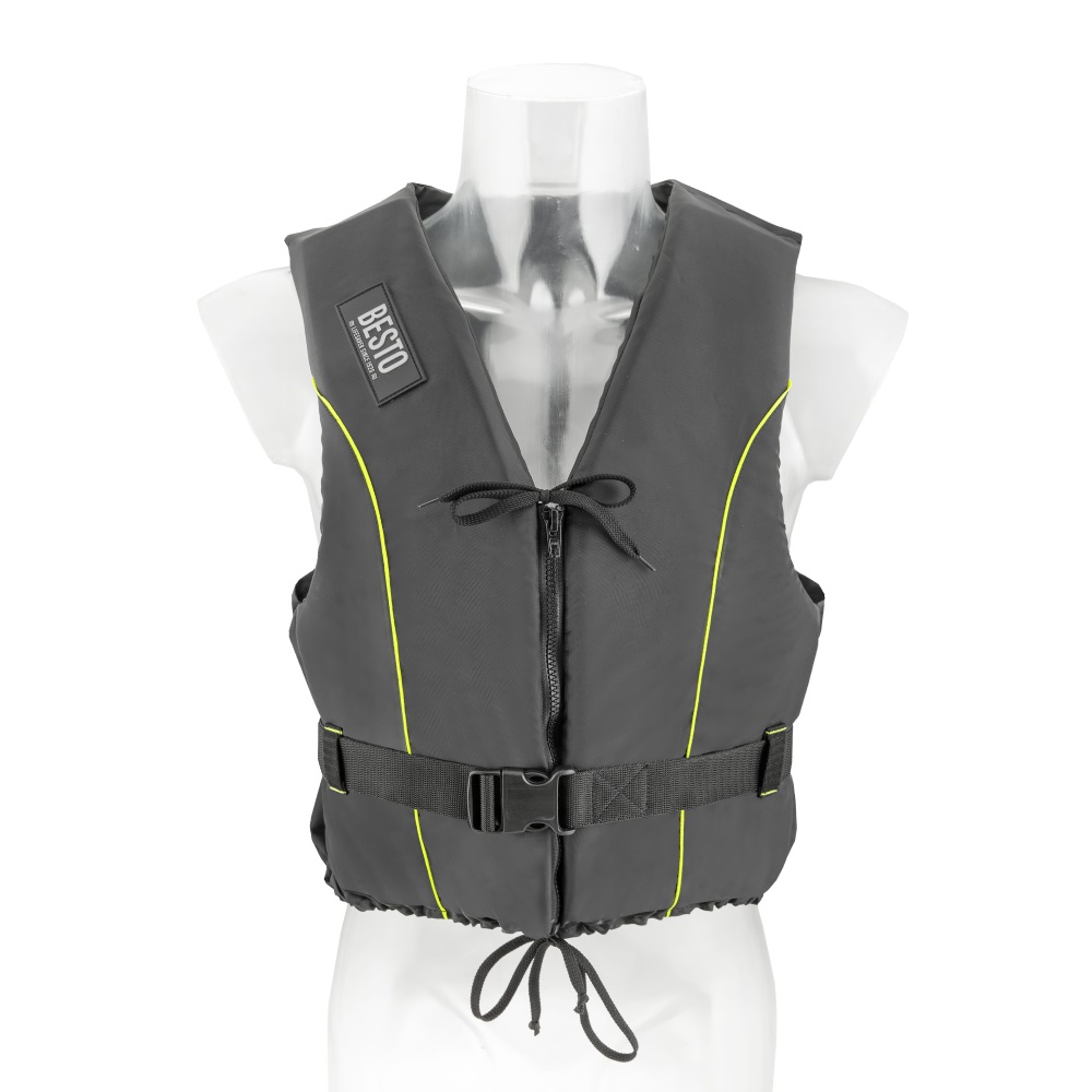 Besto dinghy mit zipper 50N schwimmweste schwarz/gelb foto 1