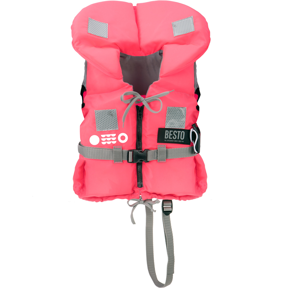 Besto deluxe kinderrettungsweste 100n 0-15kg rose foto 1