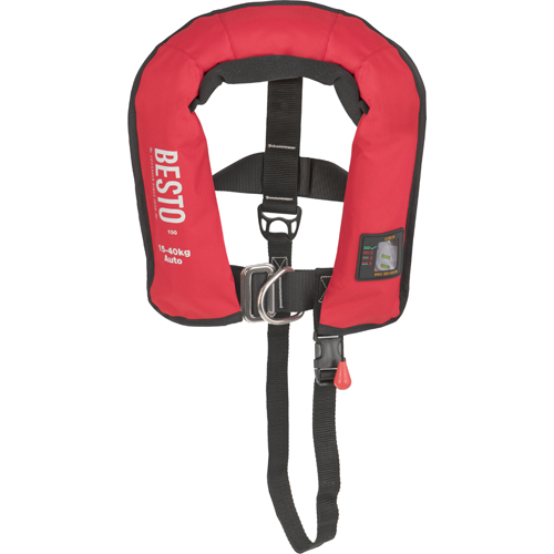 Besto aufblasbare rettungsweste pro junior 100n rot 15-40kg foto 1