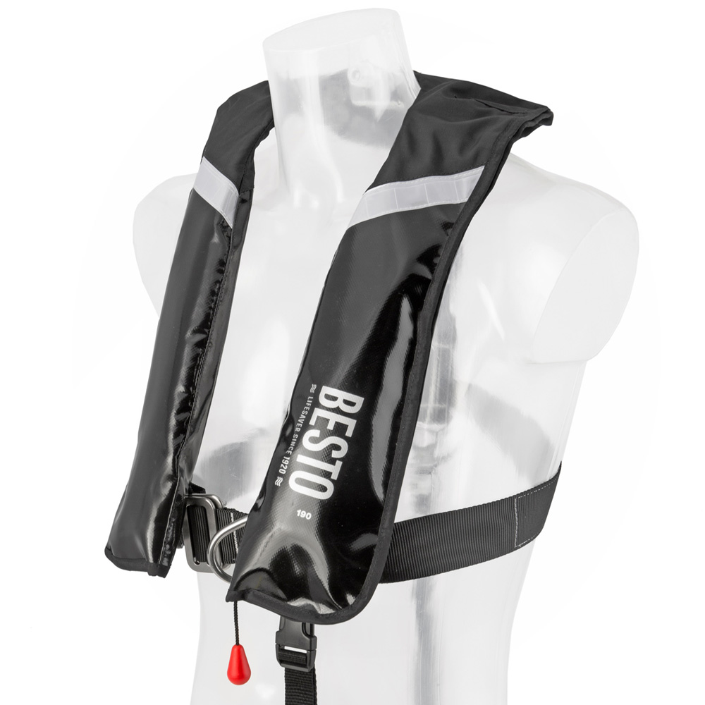 professionell rettungsweste 190N schwarz