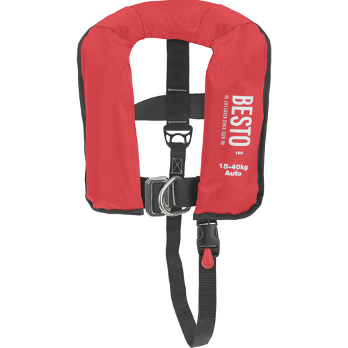 Basic automatische Rettungsweste 15-40 kg junior rot