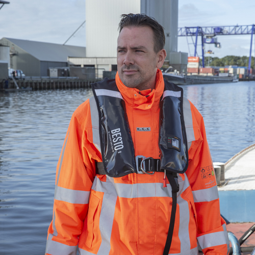 Besto professionell rettungsweste 300n wipe clean schwarz 3