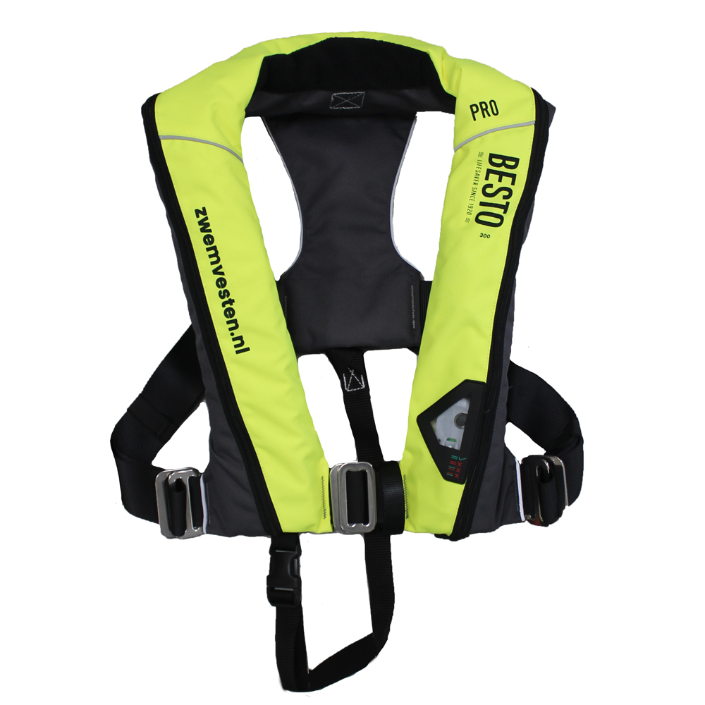 Besto Pro High Comfort Automatische Rettungsweste 300N High Viz Gelb foto 1