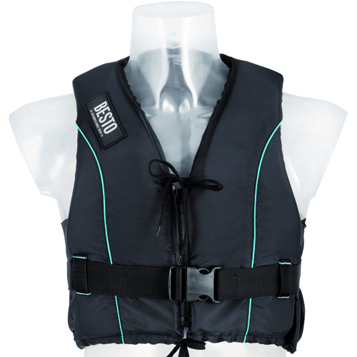Besto dinghy mit zipper 50N schwimmweste schwarz/blau